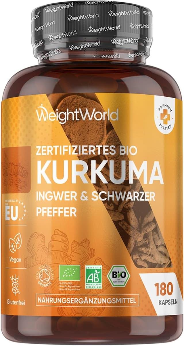 Detalle de WeightWorld Kurkuma Kapseln 180 Stk 💊