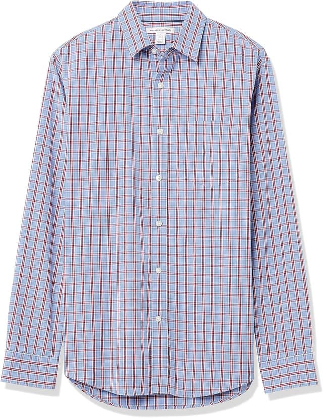 Detalle 2 de Amazon Essentials Homme Chemise en popeline à manches longues coupe standard, style décontracté