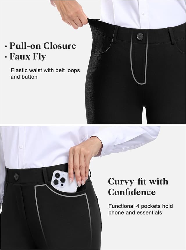 Thumbnail 4 de Tallemon Tall Women’s Bootcut Dress Pants (34/36/38 Inseam) — Stretch Office & Business Casual Slacks