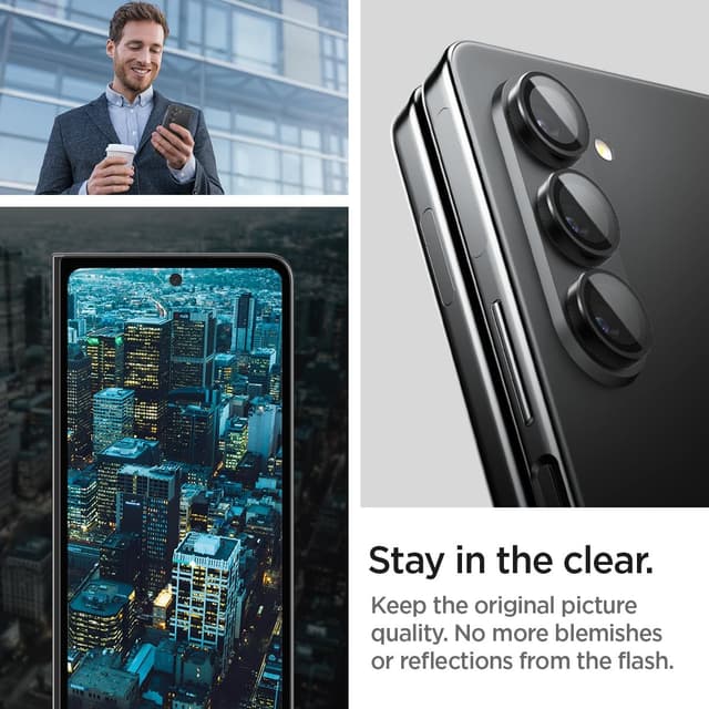 Thumbnail 4 de Spigen Glas.tR EZ Fit Pro Protector Cámara Samsung Z Fold 5