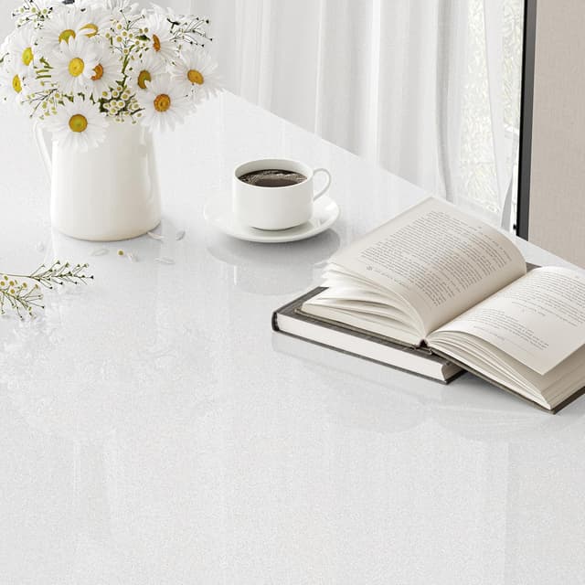 Thumbnail 2 de Hode White Sticky Back Vinyl Wrap (40cm x 10m) with Glitter Effect for Furniture & Contact Paper