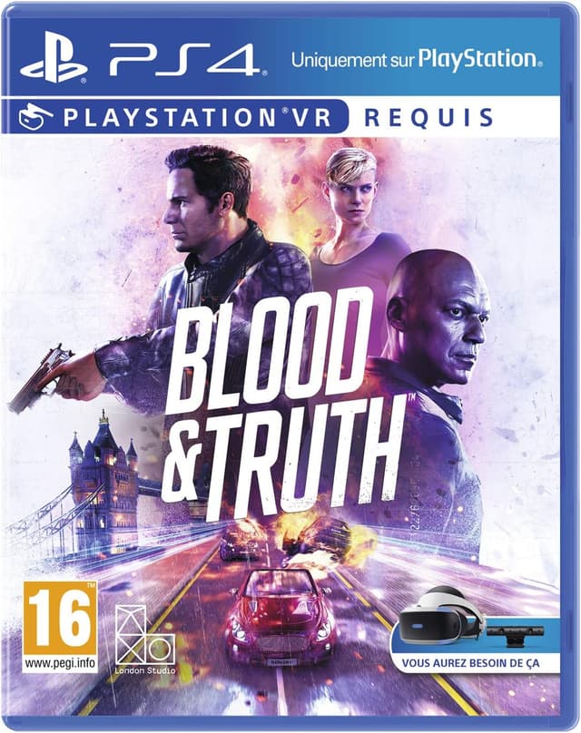 Detalle de Sony Blood and Truth PS4 VR (PS4, version physique avec CD) – 1 joueur, en français, PEGI 16+