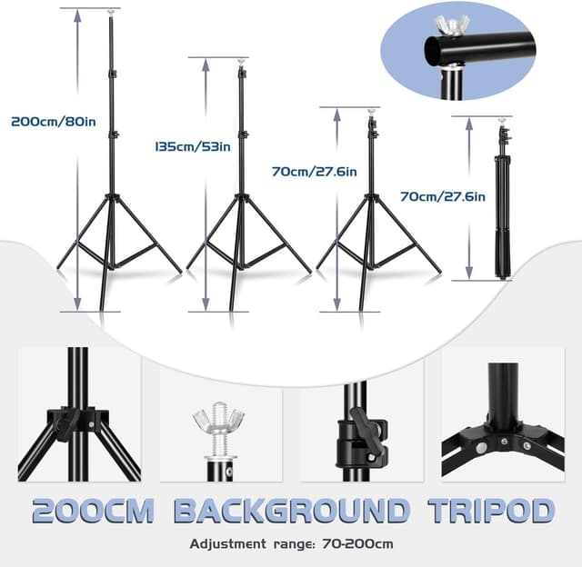 Thumbnail 4 de BEJOHU Backdrop Stand Kit 2x3m photography backdrop 🎥