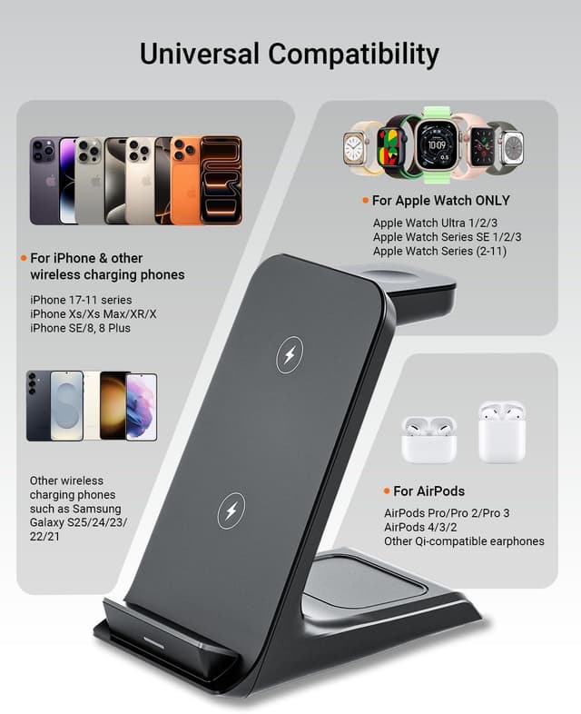 Detalle 2 de Eazpower 3-in-1 Wireless Charger ⚡