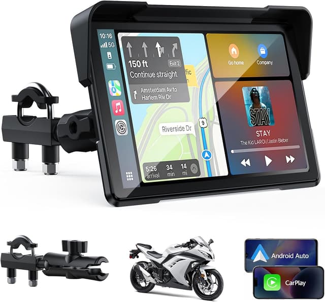 Imagen de Volam Pantalla CarPlay 7 pulgadas para moto en OfertitasTOP