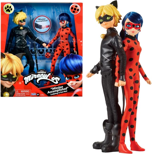 Imagen de BANDAI Miraculous Pack mit 2 Gelenkpuppen 26 cm en OfertitasTOP