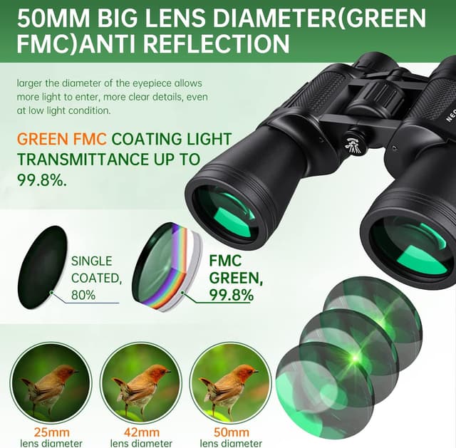 Thumbnail 4 de 20x50 High Powered Binoculars for Adults ðŸ”