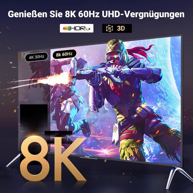 Detalle 2 de UGREEN DisplayPort auf HDMI Kabel 2 m 8K