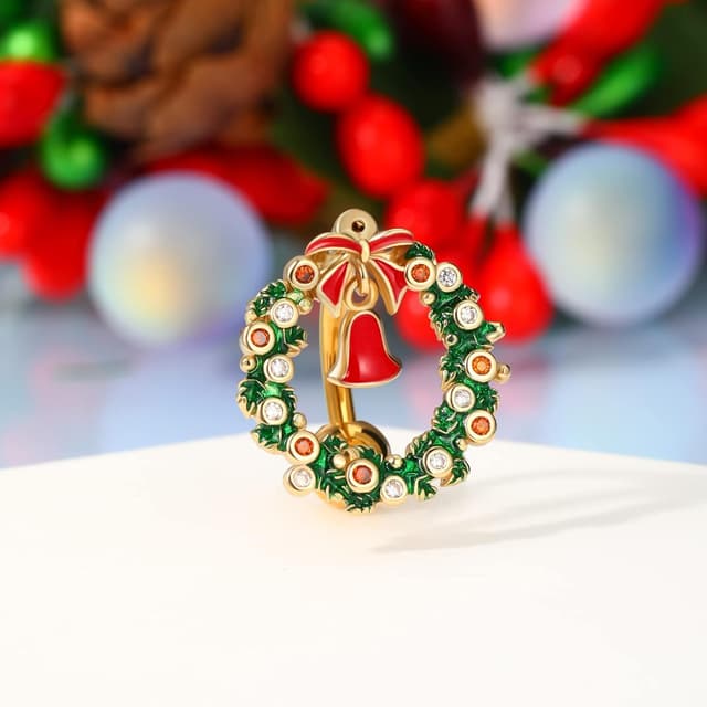 Thumbnail 3 de OUFER barre nombril 14G Christmas Day