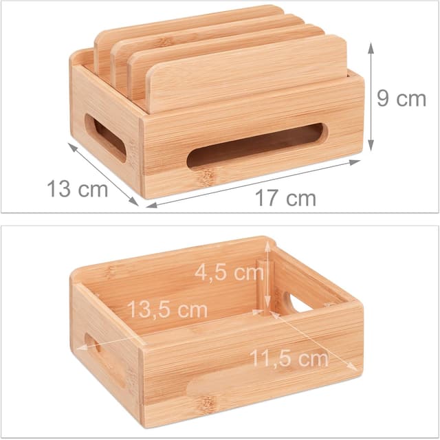 Detalle 2 de Station de charge bambou 6 appareils 9x17x13