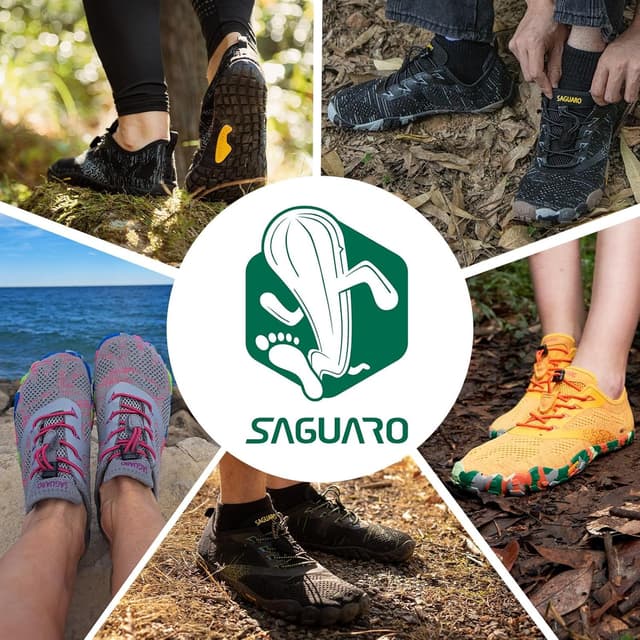 Detalle 2 de SAGUARO Unisex Barfußschuhe – leichte, atmungsaktive Zero-Drop Fitness-/Trail-Schuhe mit breiter Zehenbox