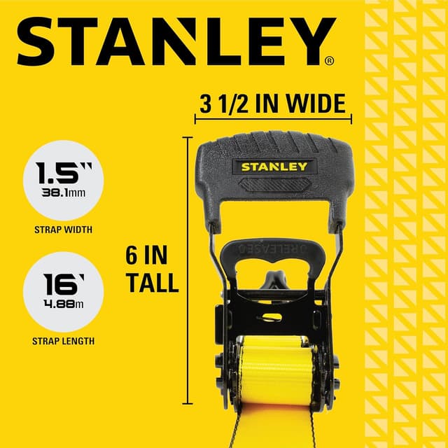 Detalle 2 de STANLEY 1.5 in Ratchet Tie Down Straps