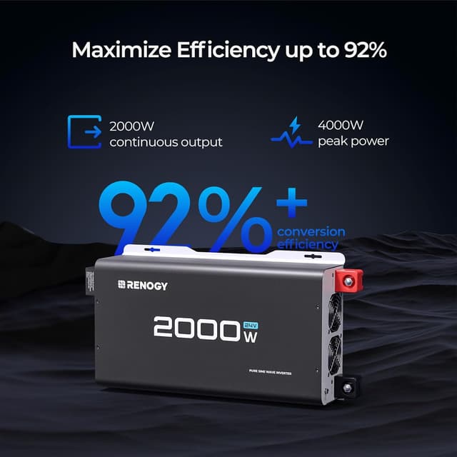 Detalle 2 de Renogy 2000W Inverter with 4000W Peak Power ⚡