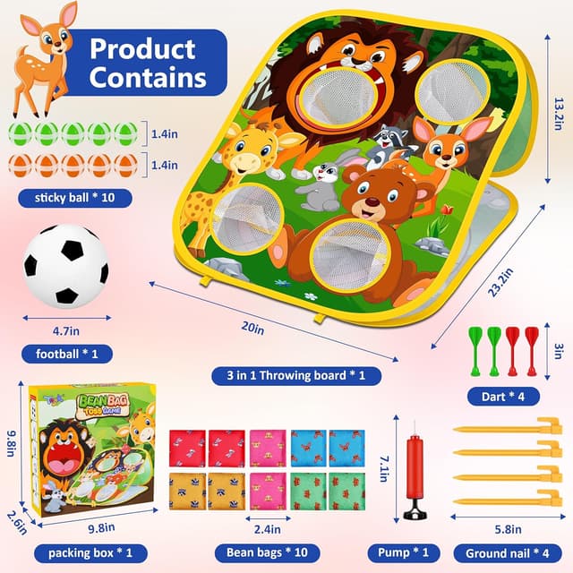 Thumbnail 5 de Animal Bean Bag Toss Game for Kids Ages 3–6