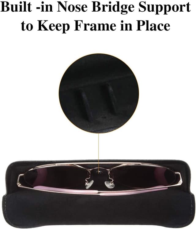 Detalle 2 de Kono PU leather glasses case 16 x 6.5cm