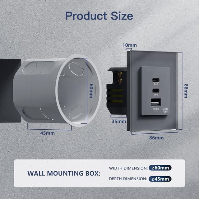 Thumbnail 1 de BSEED Schuko Steckdose 65W GaN Ladegerät