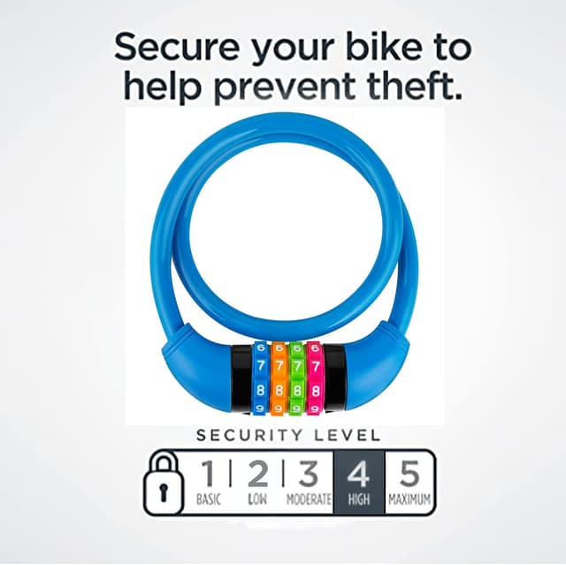 Thumbnail 6 de GOLDPOOL Kinder-Fahrradschloss mit 4 Zahlen