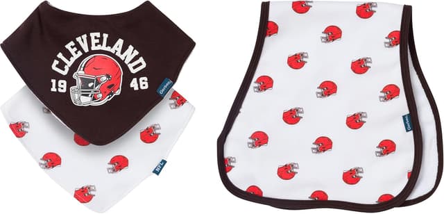 Detalle de Gerber Baby NFL Team Bandana Bibs and Burp Cloth Set