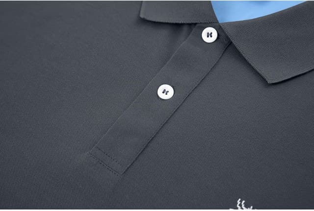 Detalle de SwissWell Polo da uomo manica corta da golf Estive: leggera, traspirante e ad asciugatura rapida