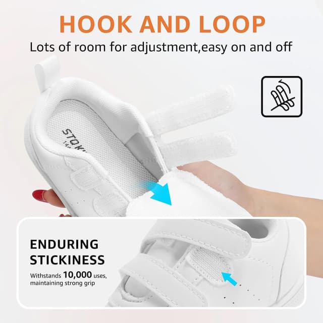 Detalle 2 de STQ Boys & Girls Toddler Trainers with Wide Toe Box, Zero-Drop Sole and Non-Slip Lightweight Outsole