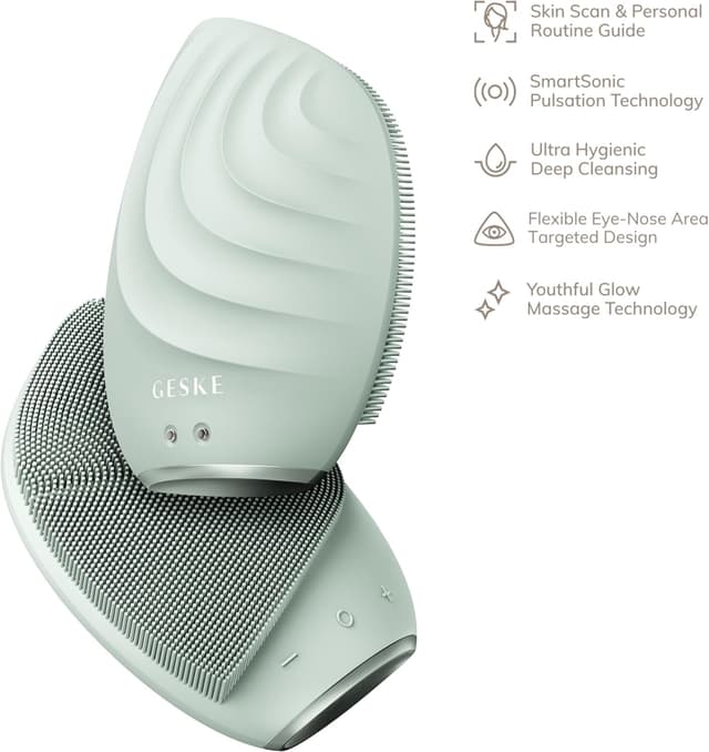 Detalle 2 de GESKE SmartAppGuided™ Brosse faciale 5 en 1 : nettoyage visage électrique et massage