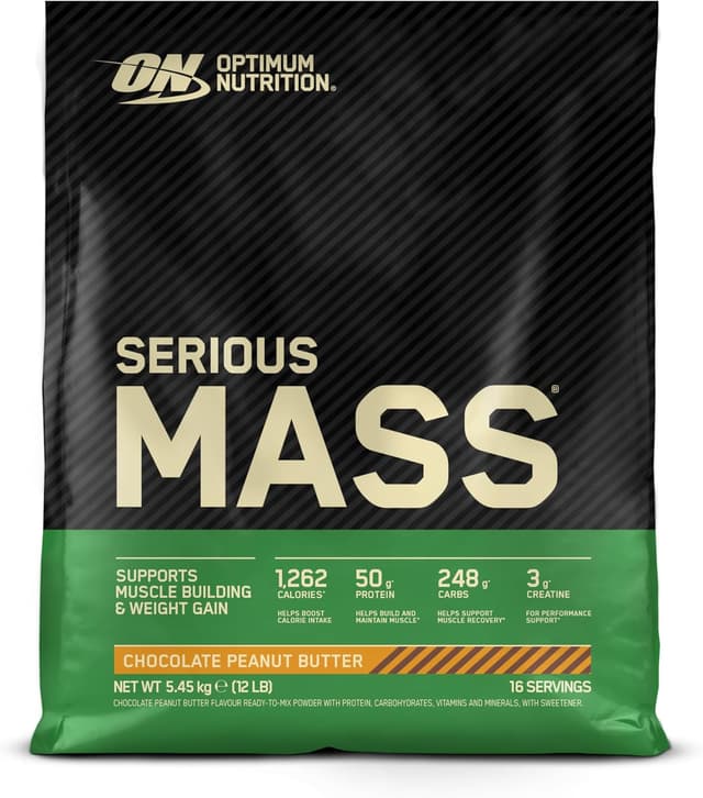 Detalle de Optimum Nutrition Serious Mass 5.45 kg proteína