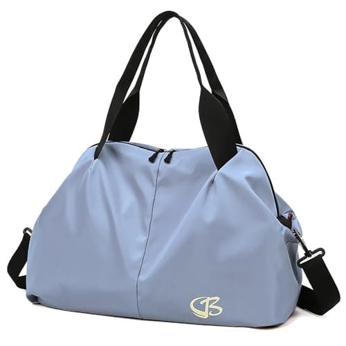 Detalle de Vllcsla Bolsa de deporte mujer pequeña con bolsillo húmedo (TPU) y 7 bolsillos, azul