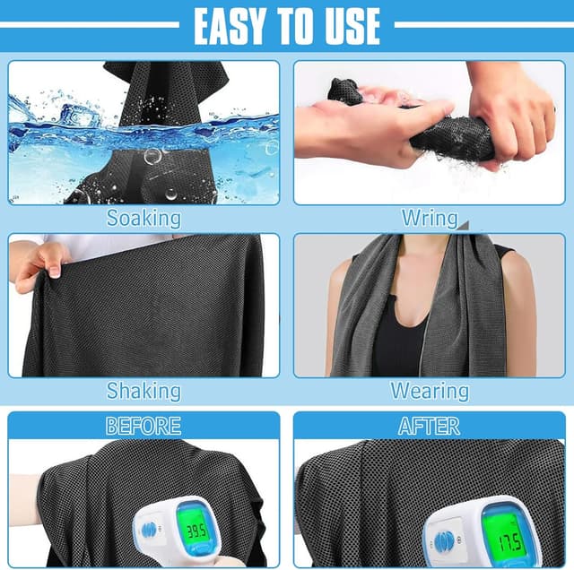 Thumbnail 2 de VAKKI Cooling Towel for Sports 1-Pack 🧣