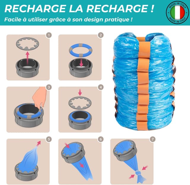 Detalle 2 de My Happy Nappy 8 recharges compatibles Tommee Tippee Sangenic Tec, Simplee Sangenic et Twist & Click