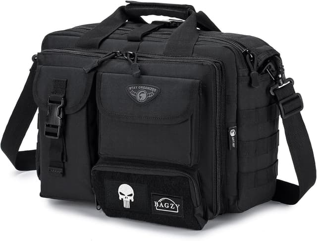 Detalle de BAGZY Sac bandoulière tactique et militaire 600D Oxford pour ordinateur 14 pouces (molle, survie & randonnée)