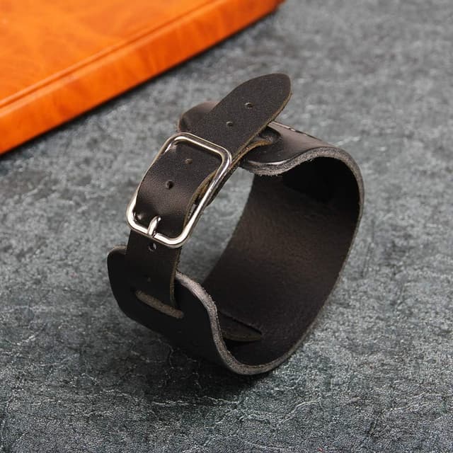 Thumbnail 5 de Thajaling Pulsera cuero negro estilo búho