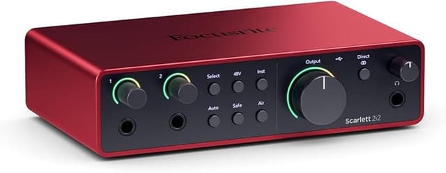 Imagen de Focusrite Scarlett 2i2 4.ª gen. interfaz de audio 🎙️ para grabación y streaming en OfertitasTOP