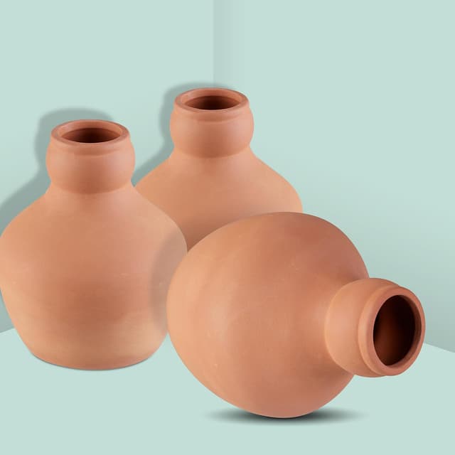 Detalle de Relaxdays Sfera Irrigazione a Goccia: set da 3 olle in ceramica da 550 ml (terracotta) per irrigazione automatica