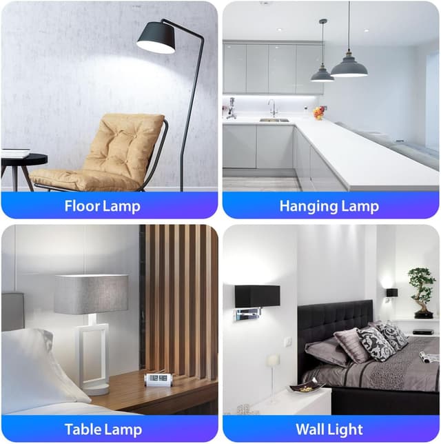 Detalle de Aigostar lot de 5 ampoules LED T3 3U E27 9W lumière blanche froide 6500K