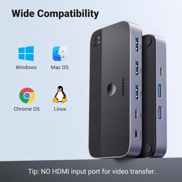 Thumbnail 6 de UGREEN USB 3.0 Switch 4-Port for 2 PCs