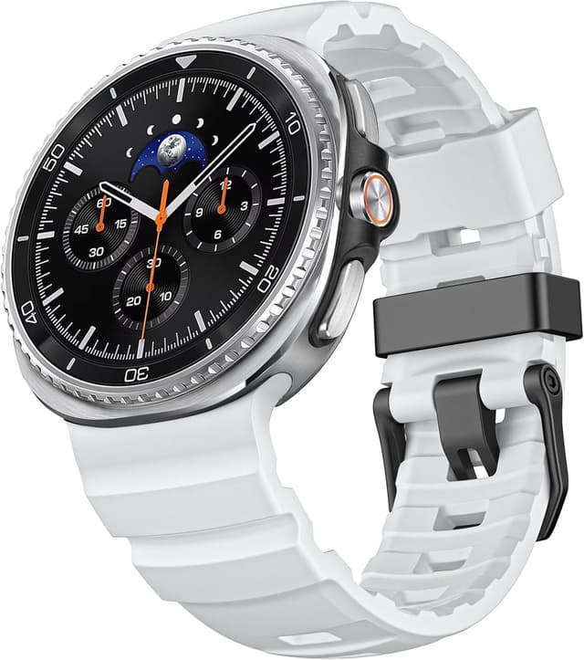 Detalle de HITZEE Sport Straps silicone band for Samsung Galaxy Watch8 & Watch8 Classic (40/44mm & 46mm) – White