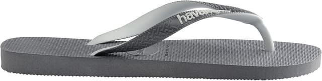 Detalle 2 de Havaianas Brasil Logo Kids gris acier — sandales unisex pour enfant (12 UK Child)