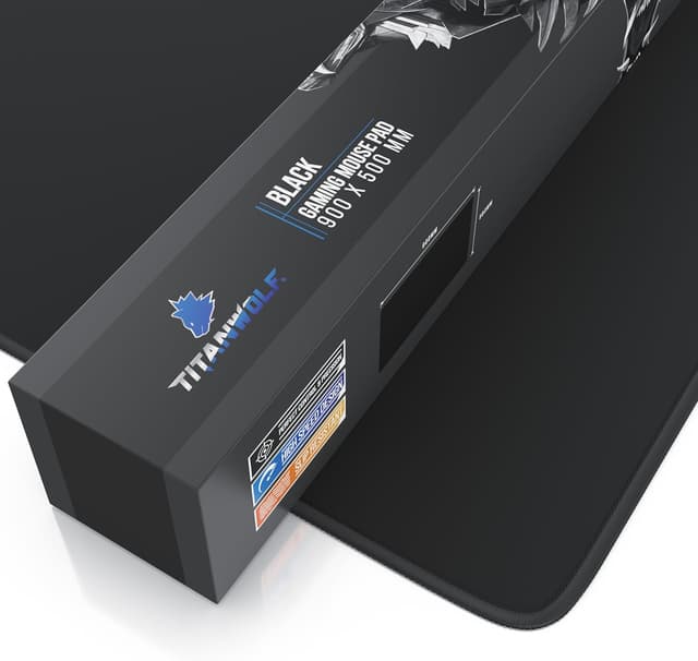 Detalle de Titanwolf XXXL Mauspad 900x500 mm (90x50 cm) – Gaming Mousepad für präzise Steuerung, mit rutschfester Gummibeschichtung