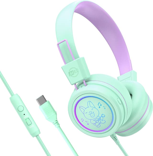 Detalle de MEE audio KidJamz KJ55 Safe Listening USB-C Headphones for Kids (Mint)