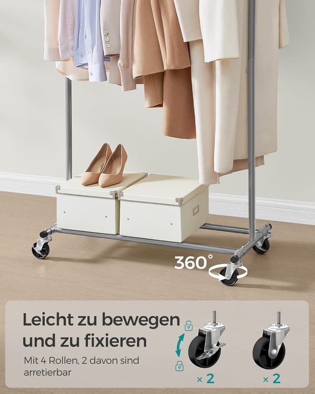 Thumbnail 5 de SONGMICS HSR013G01 Kleiderständer auf Rollen 100 kg