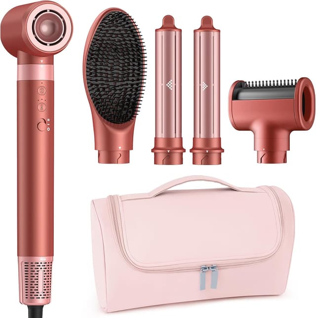 Thumbnail 6 de MESCOMB 5 in 1 High-Speed Hot Air Styler (Pastel Pink) — dryer brush, auto-wrap curls & diffuser