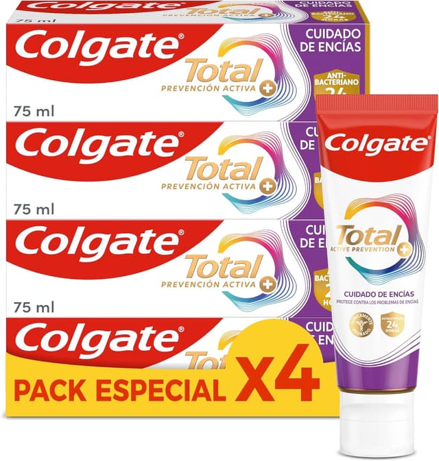 Imagen de Colgate Total Prevención Activa 🦷 Pasta de dientes 4x75ml en OfertitasTOP