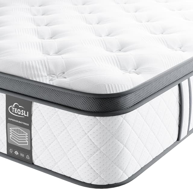 Detalle de TeQsli 4FT6 10 Inch Hybrid Double Mattress 135x190x25cm