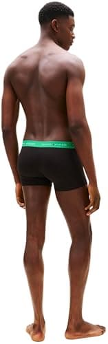 Detalle de Tommy Hilfiger Calzoncillos bóxer bóxer pack de 3 hombre Trunks con logotipo en la cintura, multicolor (XL)