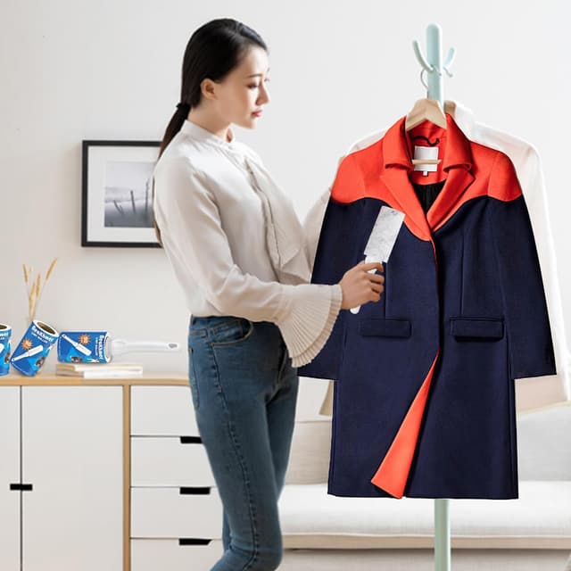 Detalle de Fusselroller für Tierhaare (540 Blatt) – extra klebriger, tragbarer Entferner für Katzen- & Hundefell