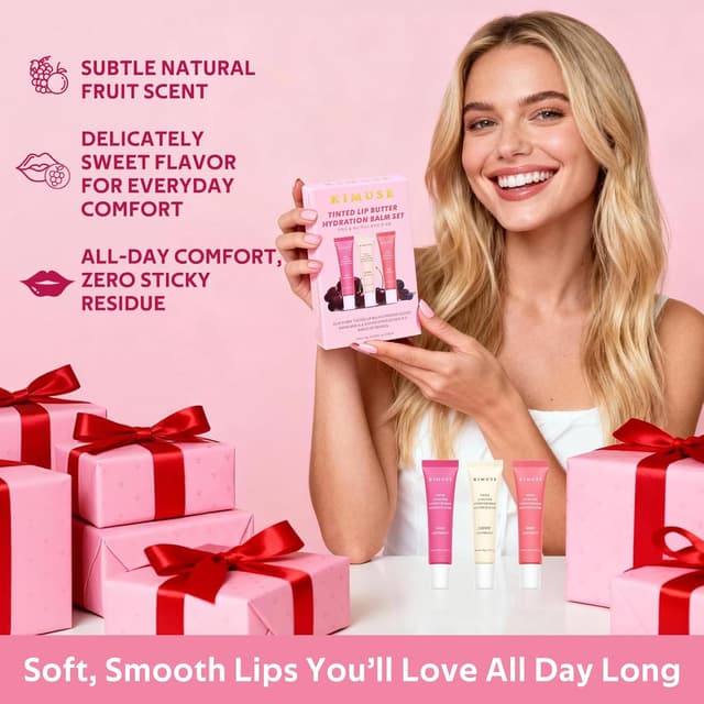 Thumbnail 1 de KIMUSE 3 Pack Tinted Lip Butter 3 pezzi