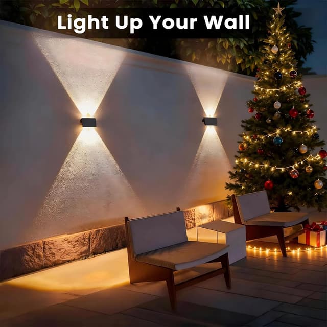 Detalle 1 de IIRARA Solar Fence Lights 6-Pack