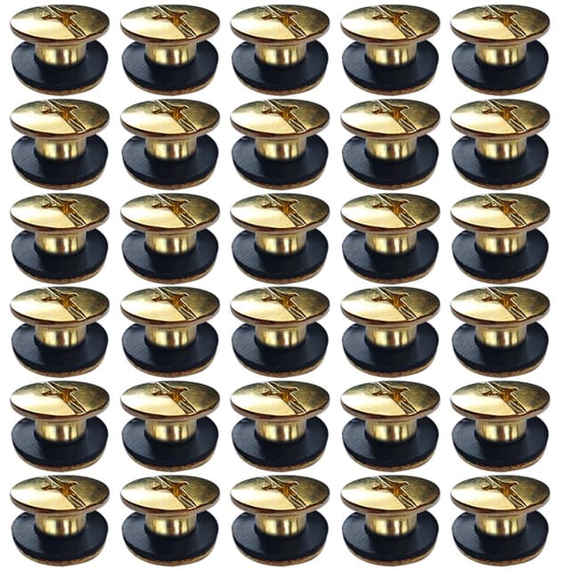 Thumbnail 6 de Chicago-Buchschrauben-Set M5 x 12 mm (20 Sätze) aus Edelstahl – für Lederwaren, Taschen & Bindungen (Bronze)