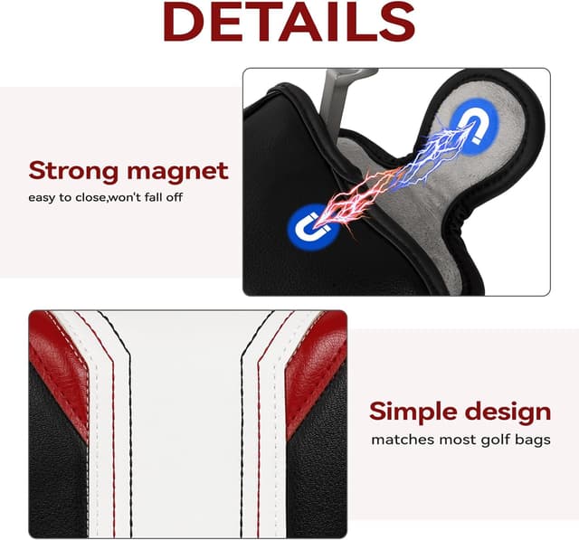 Thumbnail 4 de Golf Club Wood Head Covers PU Leather