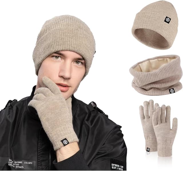 Detalle de Nenkarn 3 in 1 winter hat scarf set